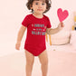 Besserbay Valentine'S Day Baby Heart Bodysuit Mommy Is My Valentine 100% Cotton Red Onesie 6-9 Months