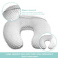 Ievolve Minky Nursing Pillow Cover Breast Feeding Pillow Cover Slipcover U Shape For Baby Boy Girl,Cover Only(Beige&White, Pack