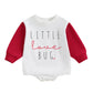 Shejingb My First Valentines Day Baby Girl Boy Outfit Long Sleeve Letter Print Sweatshirt Romper Newborn Fall Spring Clothes (Re
