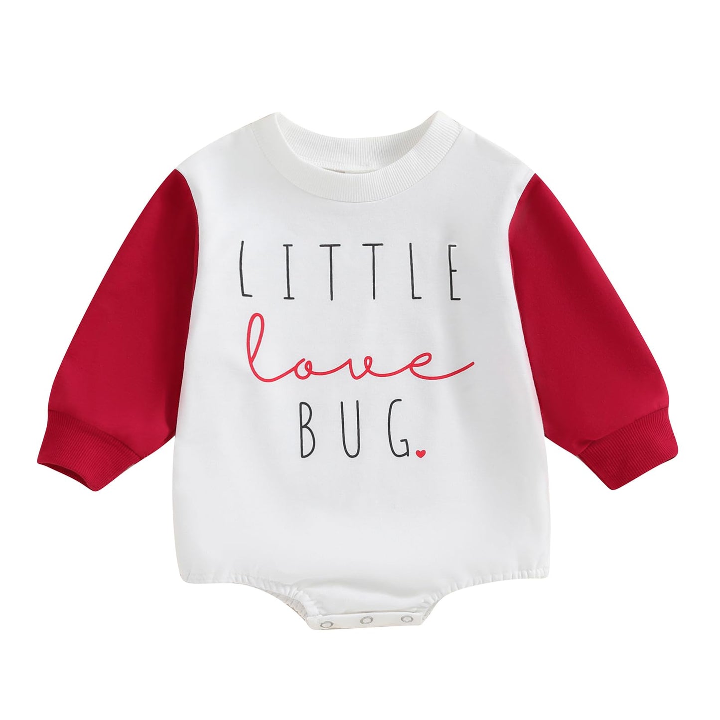 Shejingb My First Valentines Day Baby Girl Boy Outfit Long Sleeve Letter Print Sweatshirt Romper Newborn Fall Spring Clothes (Re