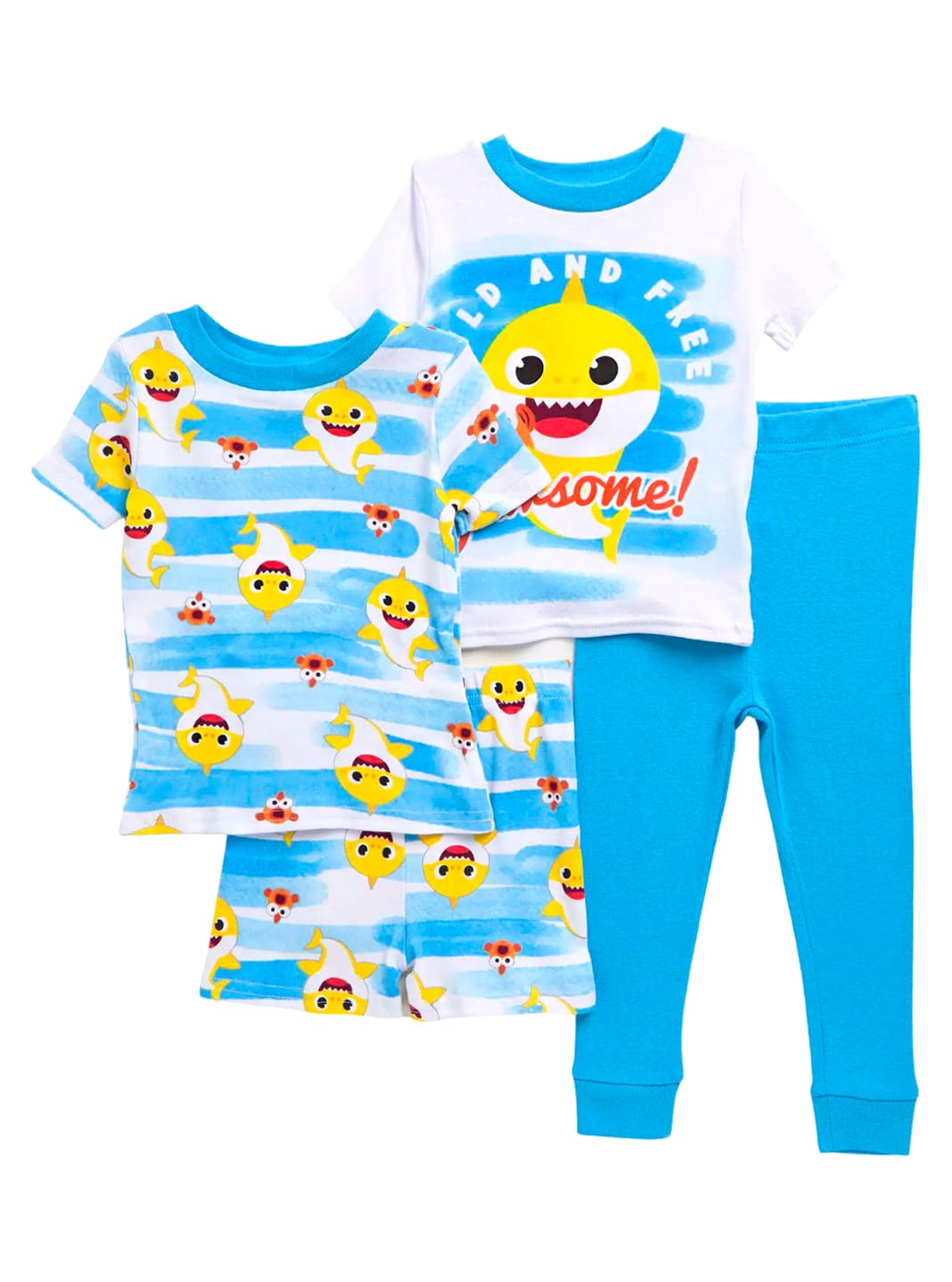 Nickelodeon Boys' Baby Shark Snug Fit Cotton Pajamas, Jawsome, Size 2T