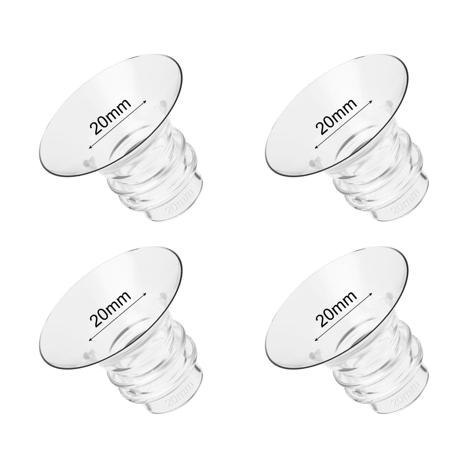Gotocut Flange Inserts 20Mm 4Pcs Compatible With Elvie Medela Willow Go Bellababy Spectra 24Mm Flange/Shields Wearable Breast Pu