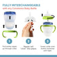 Botabee Straw Transition Cup Kit For Comotomo Baby Bottles | Conversion Kit Fits 5 & 8 Ounce Bottles | Soft, Silicone Straw Top