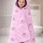 Hi mom Kids Hooded Bath Towel for Babies and Toddlers, Breathable & Highly Absorbent | Gentle and Soft | (Pink, 70 * 140)