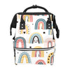 GACTIVITY Ethnic Rainbow Boho Diaper Bag Travel Backpack Large Capacity Multi-Function Bags Zipper Casual Travel Backpacks for M
