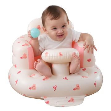Agitvps Upgrade Inflatable Baby Seat With Tray For Babies 3-36 Months, Built In Air Pump Bumbo Seat With Tray, Load-Capable Baby