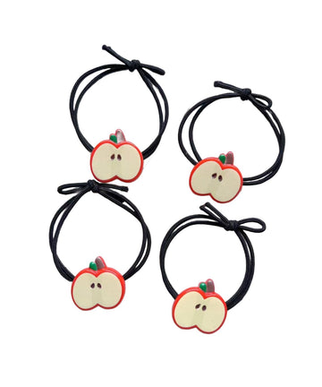 Apple Bow Clips Baby Girls Fruit Hair Pin Apple Hair Clips Baby Fruits Ribbon Bows BBG88 (Set-E)