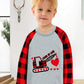 Valentine'S Day Shirt For Toddler Boy Girl Clothes Heart Crane Truck Outfits Buffalo Red Plaid Raglan Sleeve Kids Tee Tops 6T