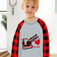 Valentine'S Day Shirt For Toddler Boy Girl Buffalo Red Plaid Tshirt Heart Kids Heart Crane Truck Clothes Raglan Sleeve Tee Tops