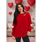 Ritatte Mommy And Me Valentine'S Day Outfit Love Heart Graphic Family Matching Sweatshirt Crewneck Long Sleeve Pullover Top(M, M