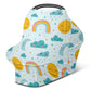 Baby Car Seat Stroller Covers Sun Moon Cloud Rainbow Nursing Cover Breastfeeding Scarf Soft Breathable Stretchy Coverage Carseat
