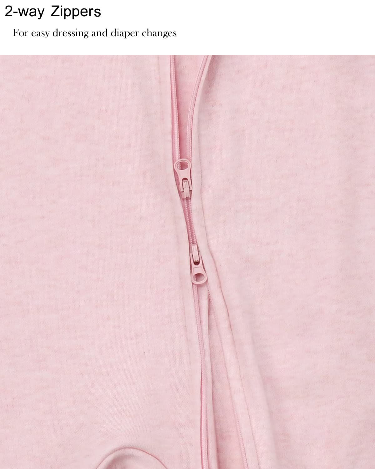 Aablexema Baby Footie Pajamas With Mittens - 3Pcs Infant Footed Sleeper Cotton Sleepwear Outfitsgrey Khaki/Dot/Pink, 3-6M