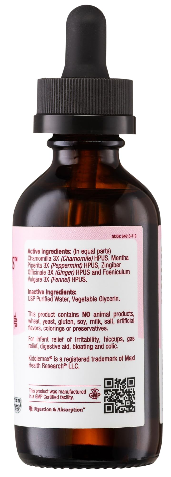 Maxi Health Homeopathic Gripe Water For Baby 'S - Infant Colic, Hiccup, Gas Relief | Premium Herbal Fast Acting Drops (Unflavore