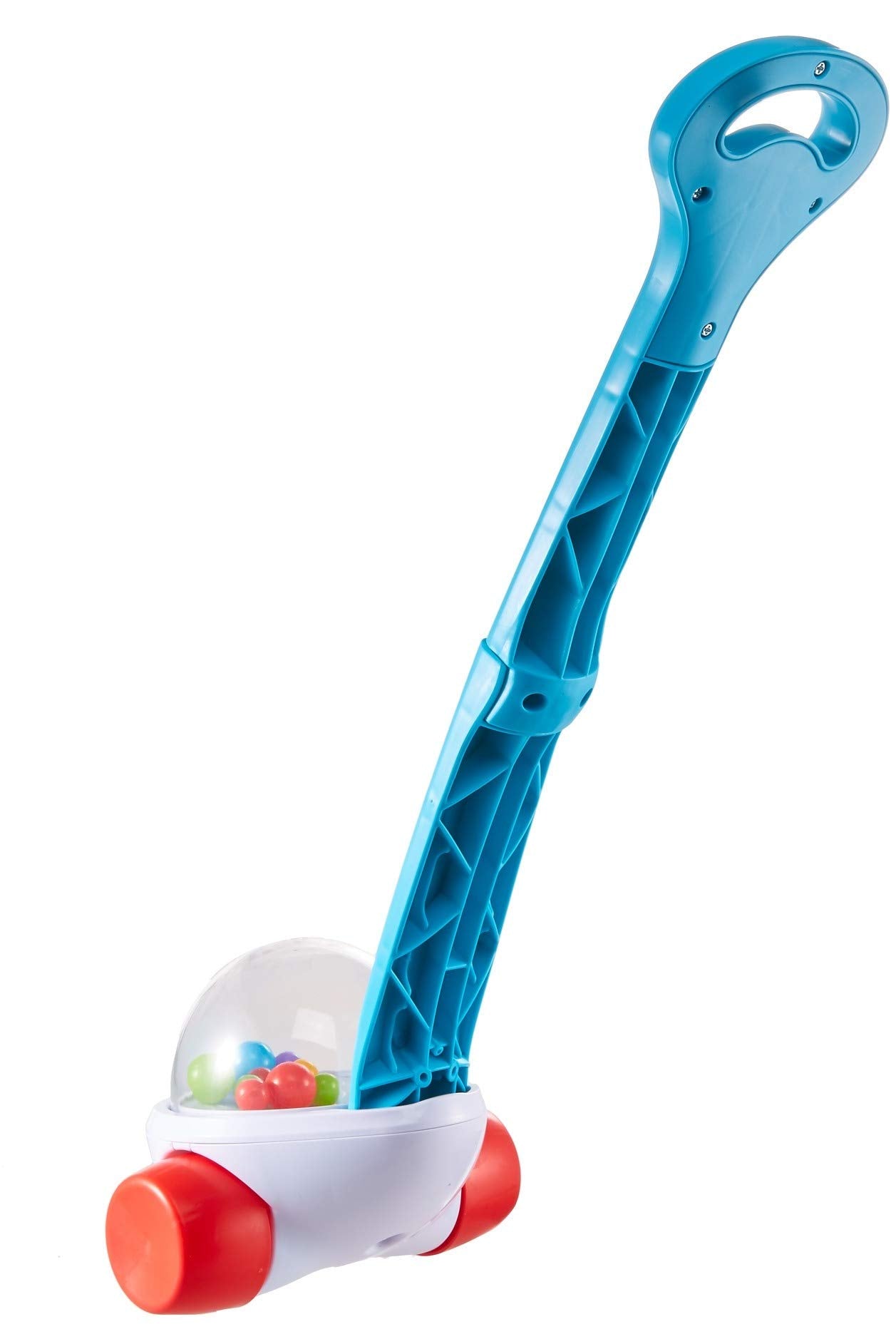 Fisher-Price Corn Popper Baby Toy, Toddler Push Toy with Ball-Popping Action for 1 Year Old and Up, 2-Piece Assembly, Blue