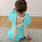 Agqt Baby Boys Bunny Costume Easter Halloween Clothes One Piece Romper Rabbit Ear Outfit Bodysuits Hoodie Light Blue Size 3-6 Mo