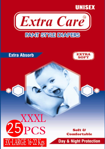 Extra Care Pant Style Diaper For Babies, Xxxl (50 Count)