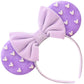 Trnerm Purple Large Size Fuzzy Mouse Ears Headband For Women, Plus-Size Park Ears Headband, 1 Count (Pack Of 1), Perfect For Par