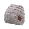 Kids Baby Toddler Cable Ribbed Knit Childrens Winter Hat Beanie Cap (Light Grey)