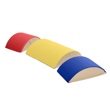 Ecr4Kids Softzone Colorful Log Climber Set, Balance Builders, Assorted, 3-Piece