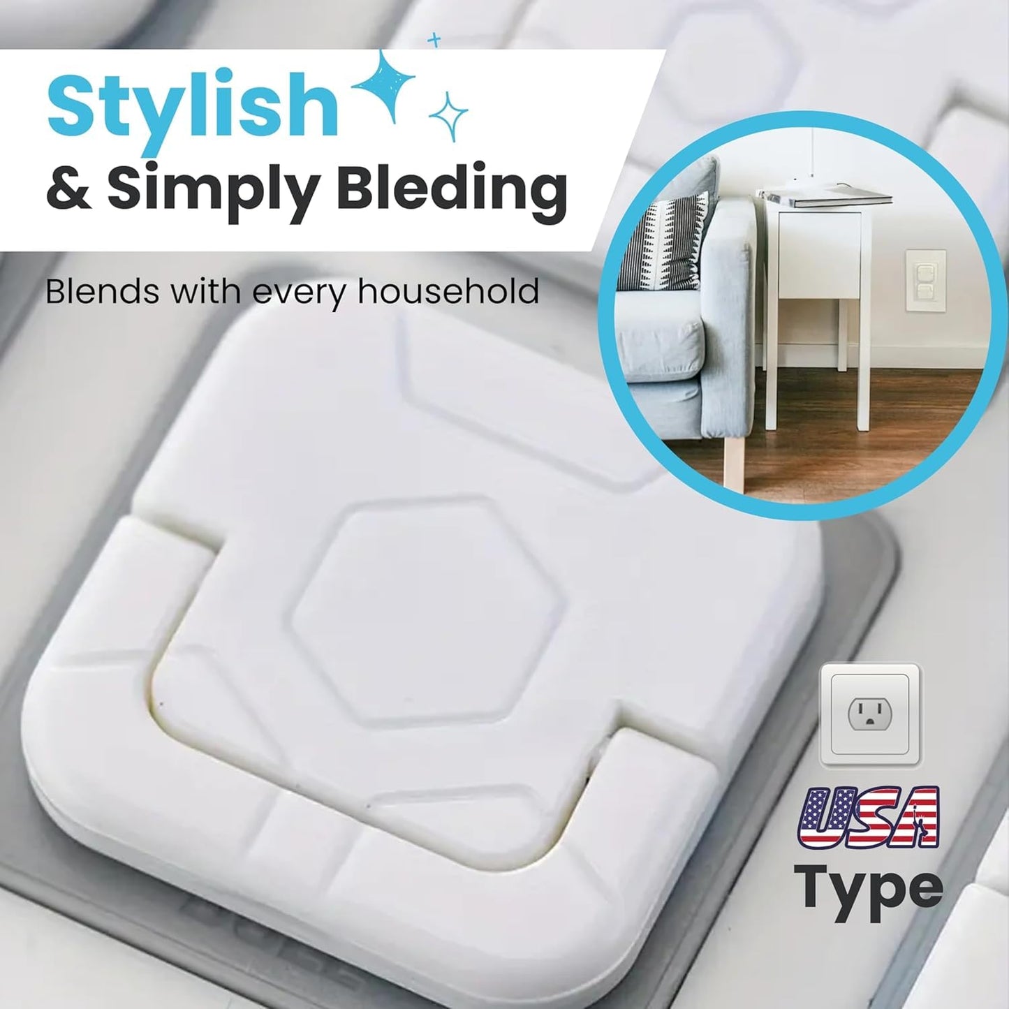 60 Pack Outlet Covers Baby Proofing With Pull Handle- Plug Covers Baby Proofing- White Baby Proof Outlet Covers 3 Prong Child Pr