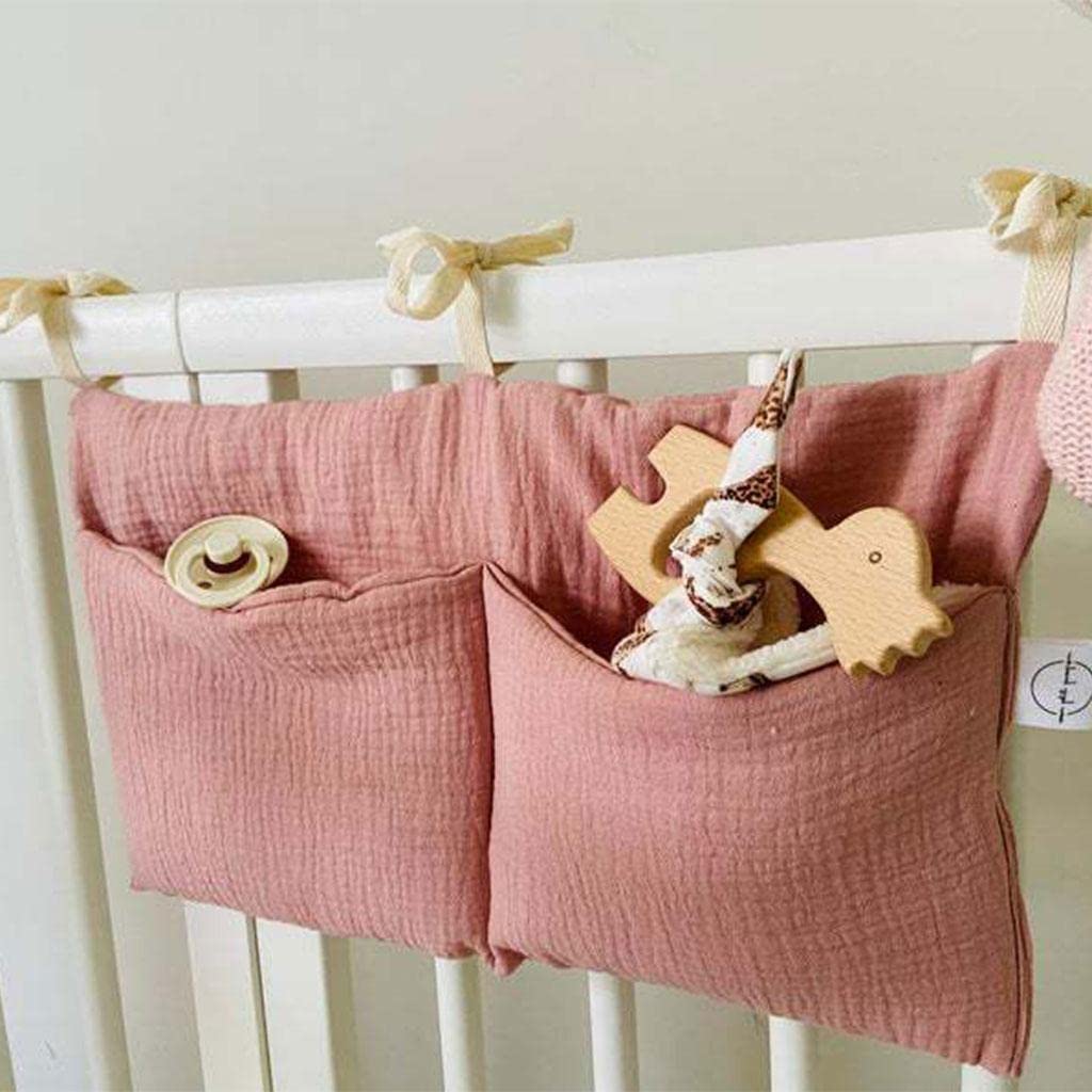 Enakshi Multipurpose Baby Nursery Organizer Hanging for Diapers Wipes 2 Pockets Pink|Baby | Strollers & Accessories | Stroller A