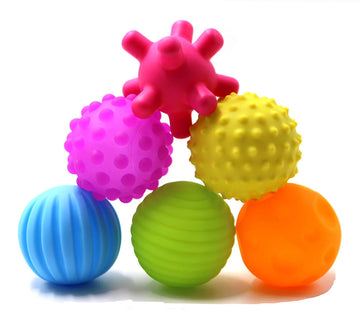 DOPHYRANIX Super Durable 6 Pack Sensory Balls for Kids,Massage Soft & Textured Balls Set Develop Kids Tactile Senses Toys for T