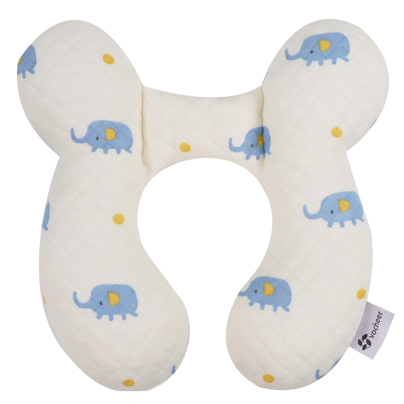 vocheer Baby Neck Pillow(Upgraded),Cotton, Baby Support Pillow, Car Seat Pillows for Newborn, Carseat Head and Body Support, Inf