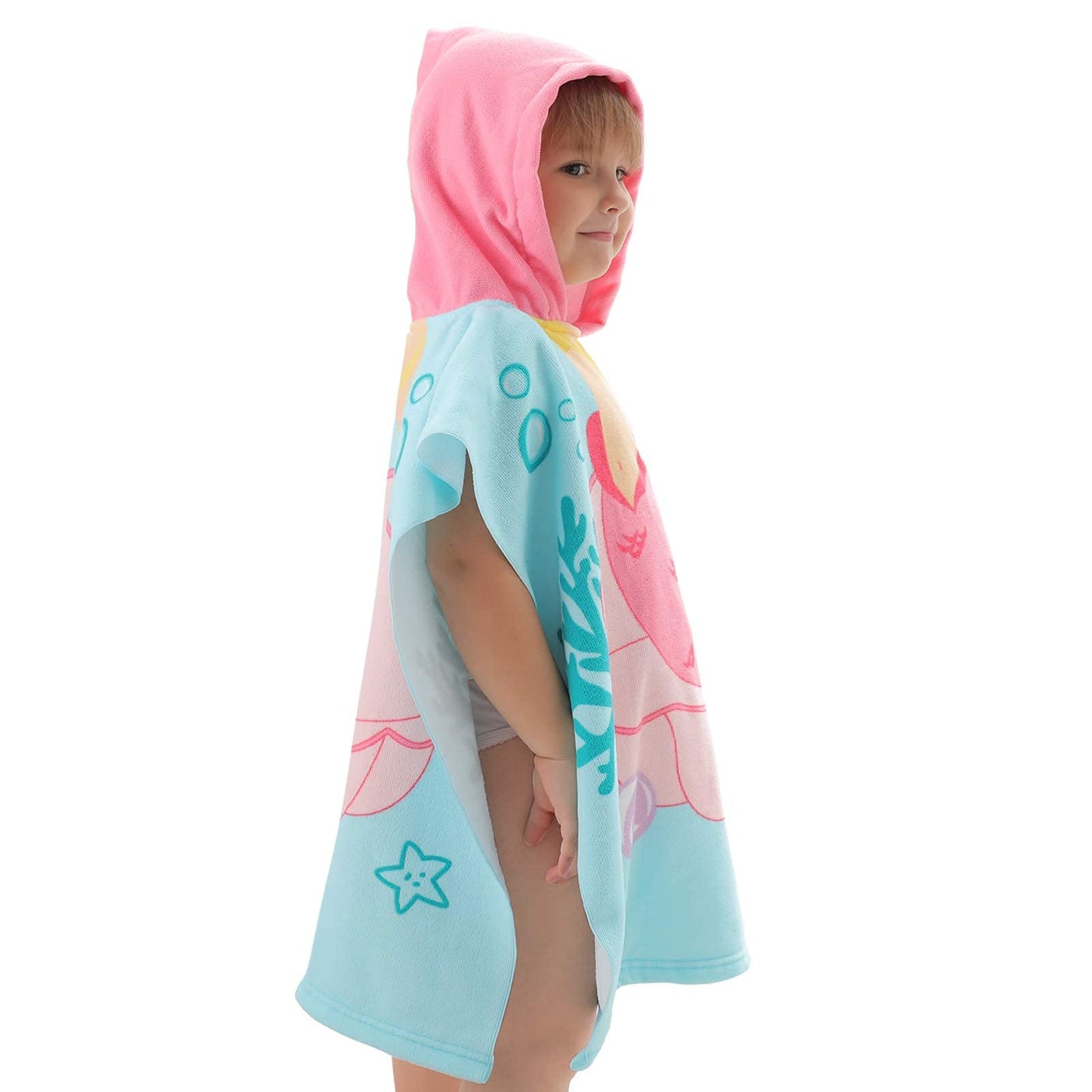Novforth Kids Beach Towel For Boys Girls, Mermaid Hooded Bath Towel Wrap, Toddler Pool Towel With Hood