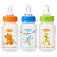 Evenflo Zoo Friends 3 Count Standard Nipple Bottle, 4 Ounce