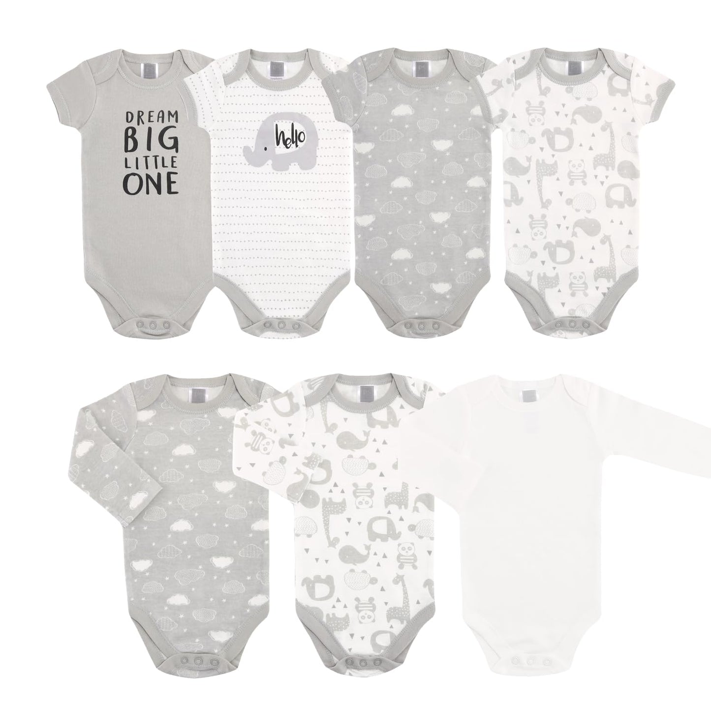 The Peanutshell Newborn Layette Set In Unisex Grey - 23 Piece Newborn Clothes & Accessories Set - Fits Newborns To 3 Months