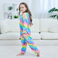 Newplush Child Onesies Girls Boys Halloween Costumes Bright Yellow Galaxy Unicorn Animal Pajama For Christmas (6-8 Years)