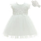 Coozy Baby Girls Dress Infant Princess Christening Baptism Party Birthday Formal Dress (Ivory (Style 2), 18M/16-20Months)