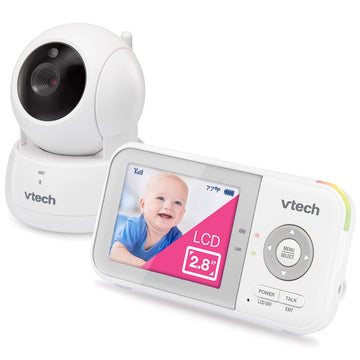 Vtech Vm923 Baby Monitor, 2.8    Screen, Pan-Tilt-Zoom, 1000Ft Long Range, Night Vision, 2-Way Audio, Temperature Sensor, Lullab