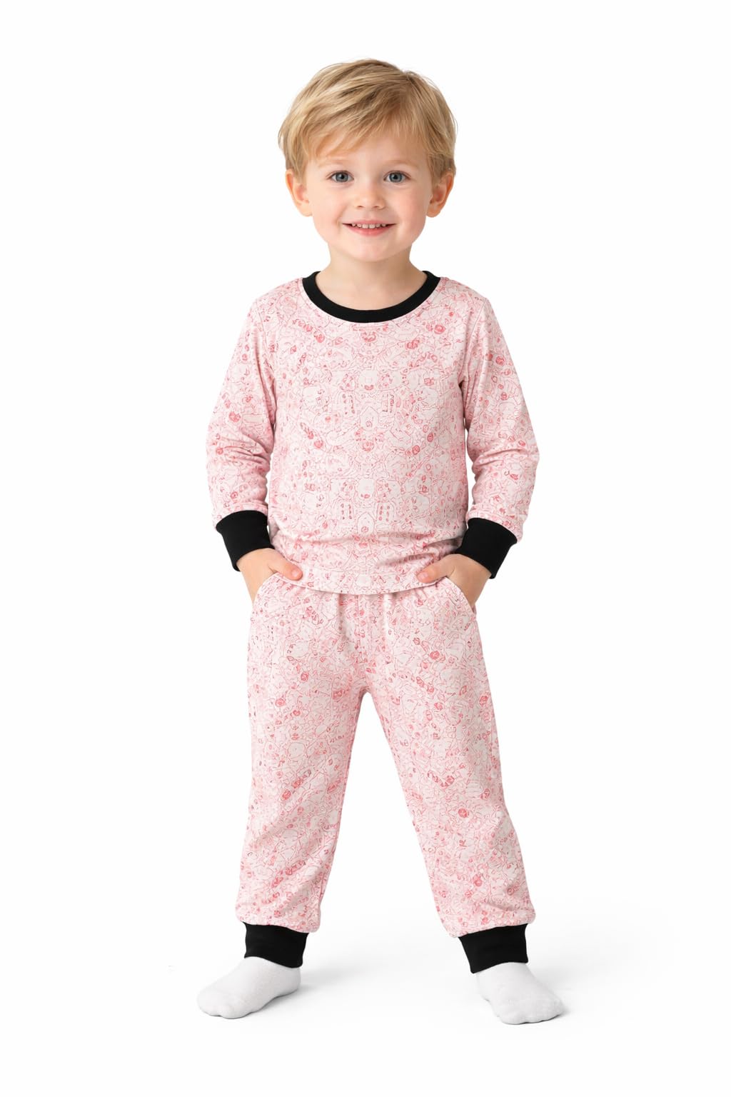 Mahi Fashion Baby Night Suit Dress for Girls Top and Pajama Set Pure Cotton Cartoon (Orange, 56 Years)