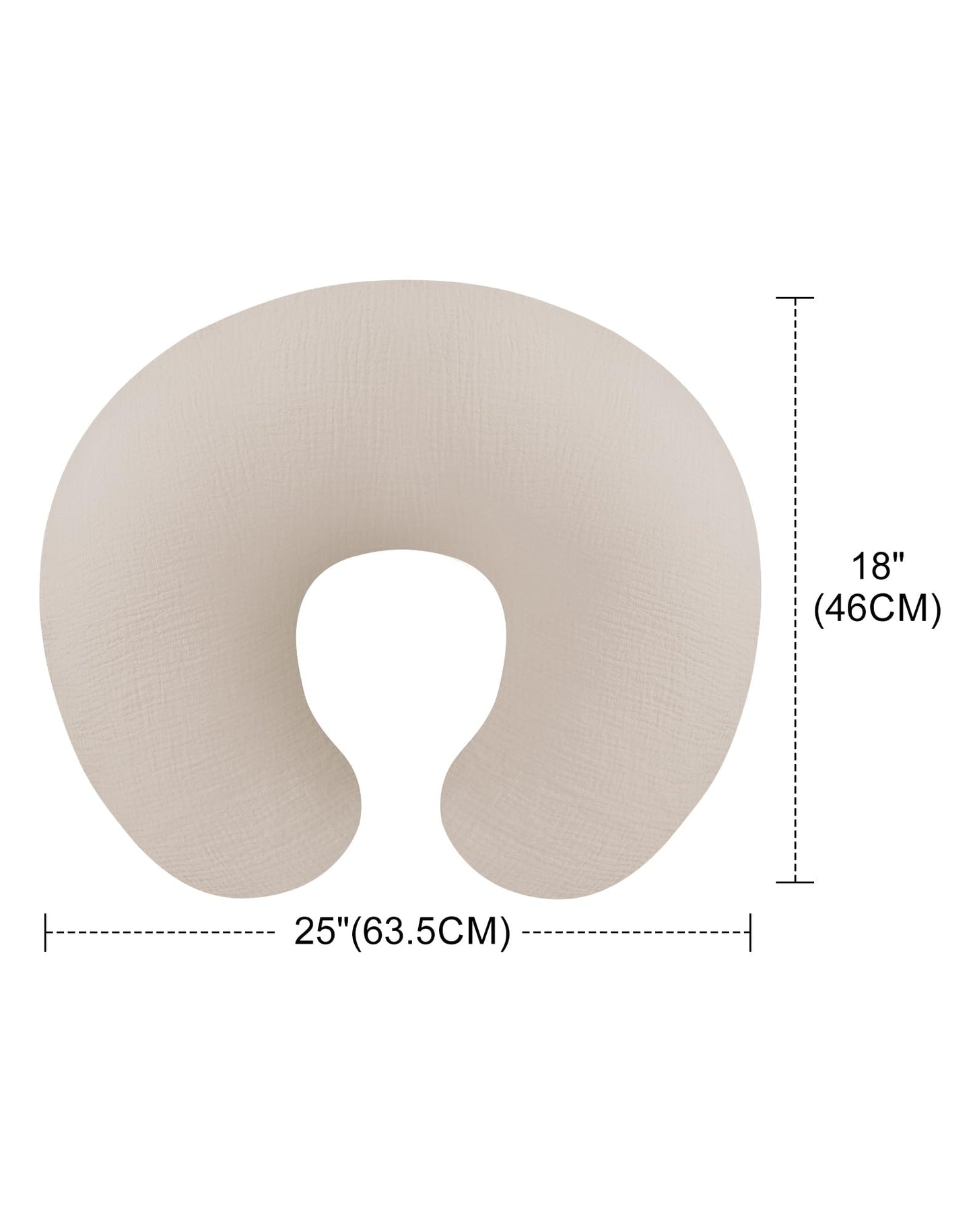 Nursing Pillow Covers, Muslin Nursing Cover For Breastfeeding Pillows, Comfortable For Baby Girls And Boys (Brick)