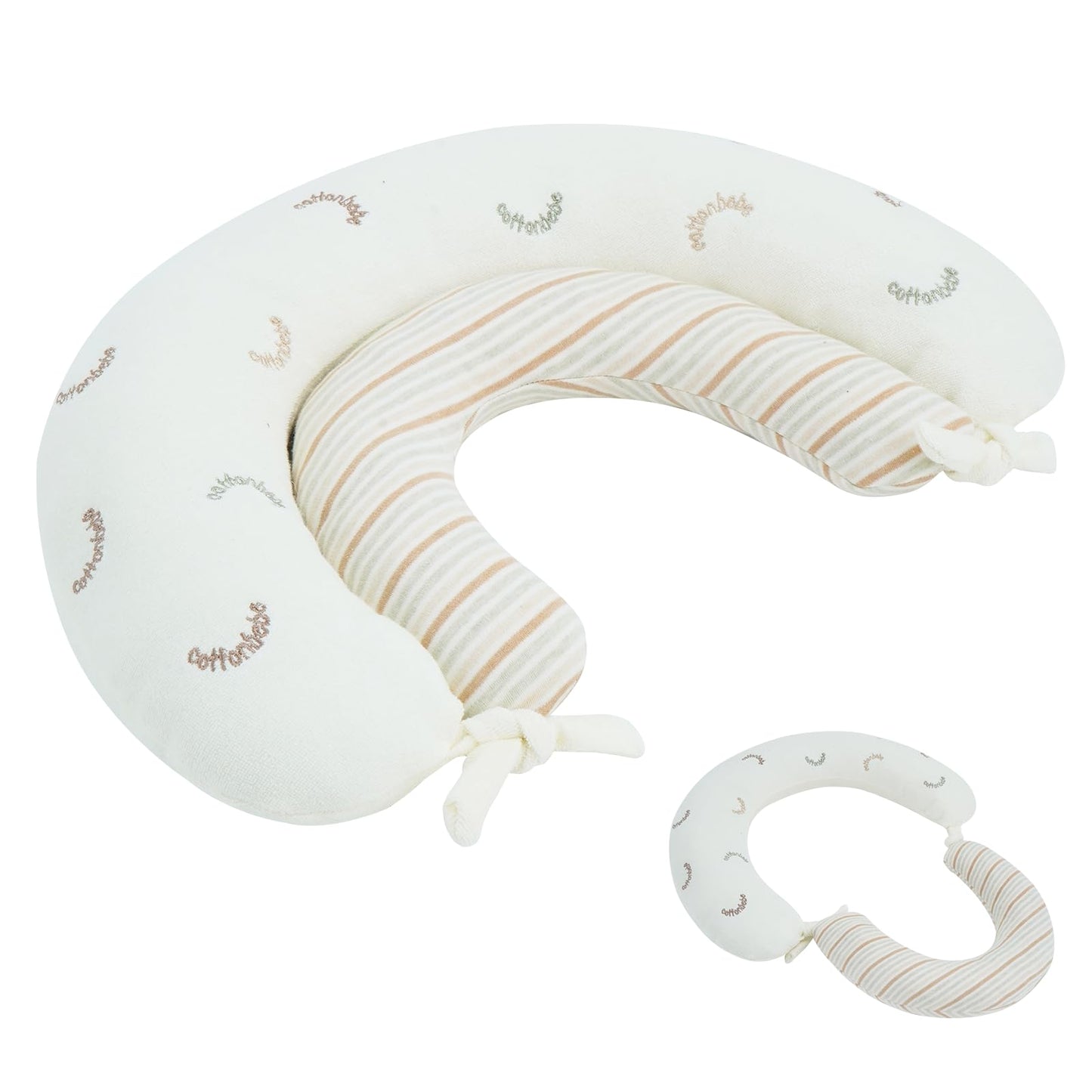2-in-1 Tummy Time Cushion for Newborns,Soft Cotton Tummy Time Pillow Promotes Development, Ergonomic Design,Ideal Baby Gift
