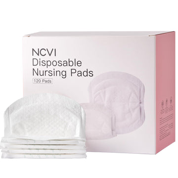 Ncvi Nursing Pads Disposable, Super Absorbent And Keep Dry, 120 Count Breast Pads For Leaking Milk, Soft &Thin Nipple Pads For N
