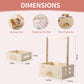 Wooden Baby Shower Crate Closet Set With 10 Hangers, Baby Clothing Rack,Shower Party Basket With Handle And Swing, Large Capacit