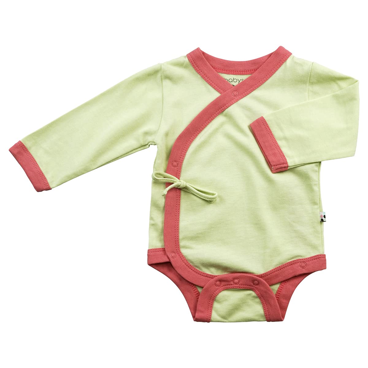 Baby Soy Long Sleeve Kimono Bodysuit Onesie (3-6 Months, Tea)