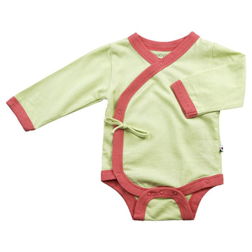Baby Soy Long Sleeve Kimono Bodysuit Onesie (3-6 Months, Tea)