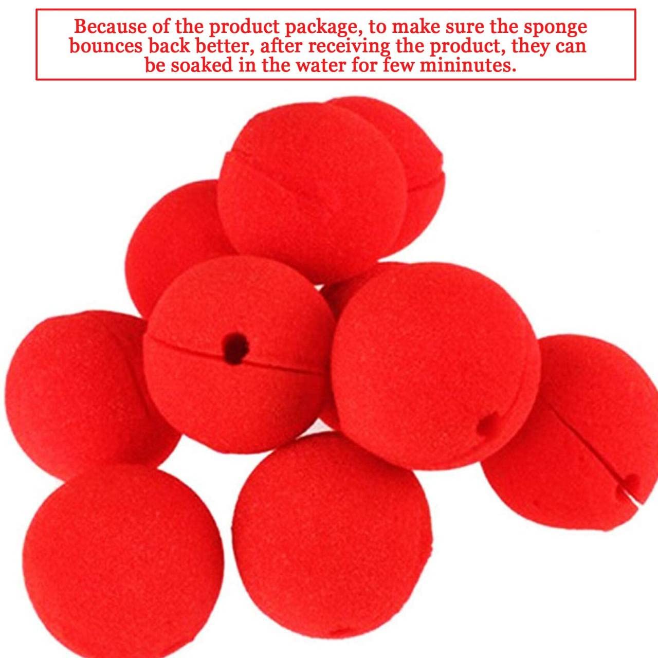 Tihood 35Pcs 2'X2' Red Circus Clown Nose Bulk For Party Halloween Costume Supplies Christamas
