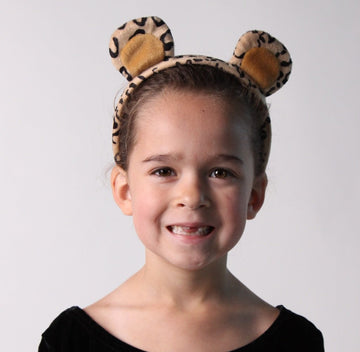 Making Believe Kids Plush Leopard Headband Ears & Tail Jungle Safari Dressup Costume Set
