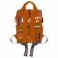 Customize Backpack, Personalized Name Text Orange Diapering Bag Backpack Nappy Baby Bags Casual Daypack Travel Shoulder Bag For