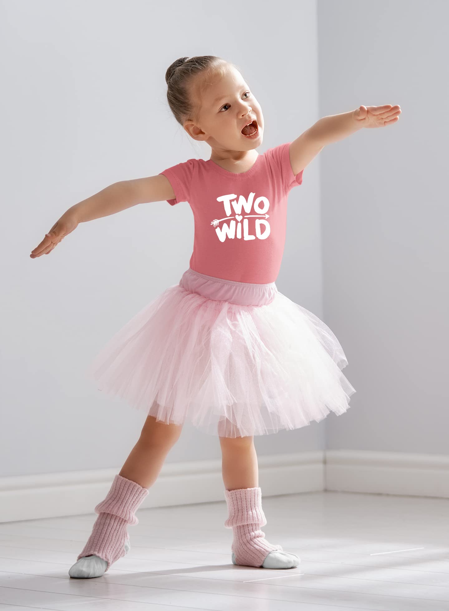 Two Wild 2Nd Birthday Outfit Girl Shirt For 2 Year Old Toddler Second Cute Tshirt (3 Years, Mauve)