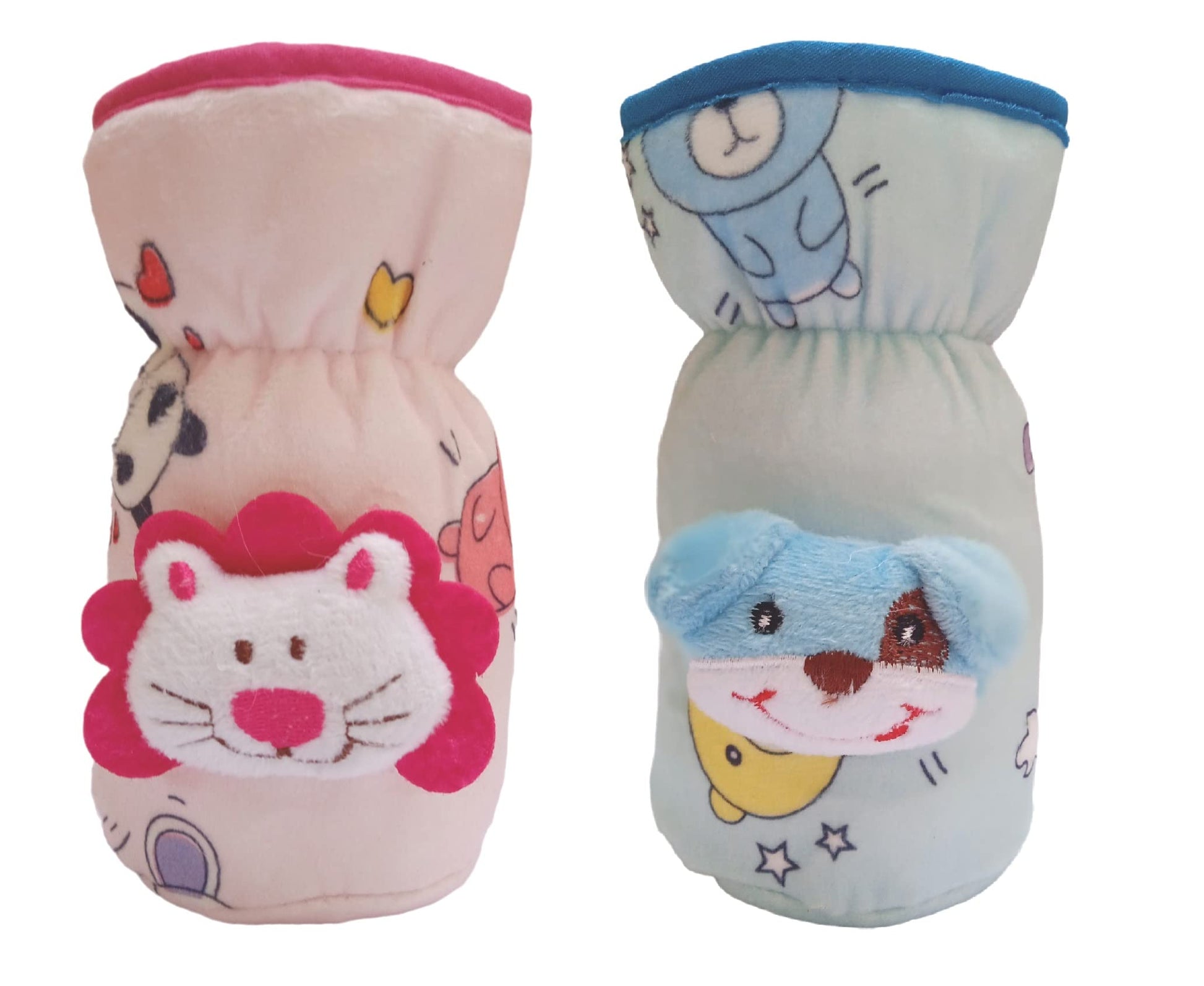 Manan Shopee Bottle Covers For Slim Neck/Narrow Neck Soft Plush Stretchable Baby Feeding Bottle Tote Bag Cover With Strap (Narro