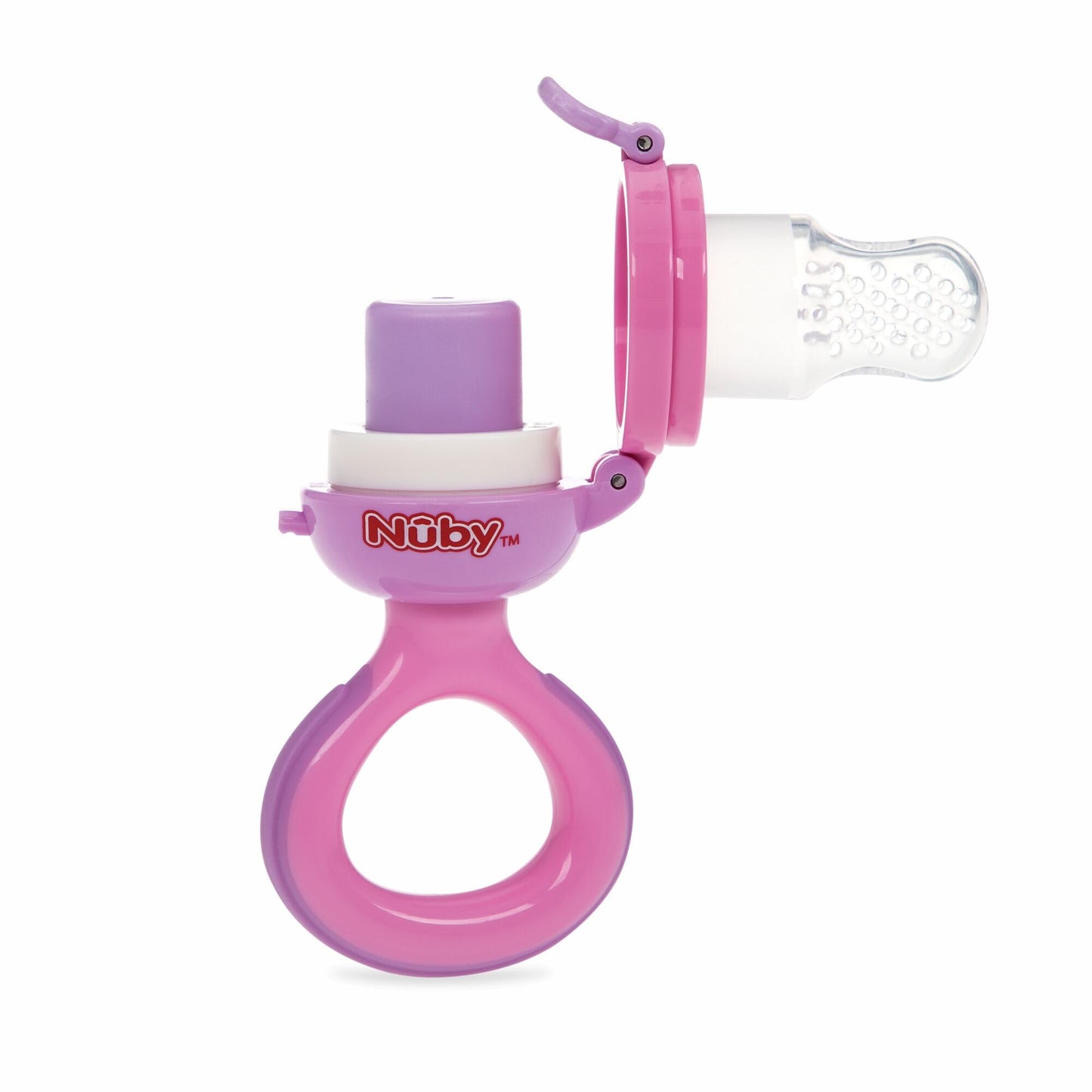Nuby Baby? First Food Feeder - Soft Silicone Feeding Pouch With Hygienic Cover | For First Soft Foods And Teething | 2 Pack: Pin