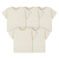 Gerber Baby Toddler 5-Pack Solid Short Sleeve T-Shirts Jersey 160 Gsm, Natural, 2T