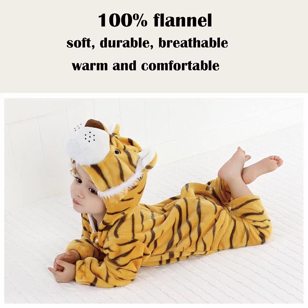 Qiaoniuniu Halloween Baby Tiger Costumes Toddler Outfit Infants Cosplay Romper 2-6 Months