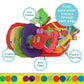KIDS PREFERRED Eric Carle Very Hungry Caterpillar Activity Apple and Plush - Crinkle Texture Inside and Attached Leaf Teether -