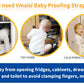 Vmaisi Baby Proofing Cabinet Locks - Childproofing Adjustable Multi Use Straps Latches for Drawers, Fridge, Dishwasher, Toilet S